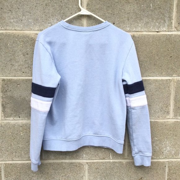FILA Sweatshirt Girls Sweater Size Med Blue Pullover Long Sleeve Crew Neck - Picture 2 of 7